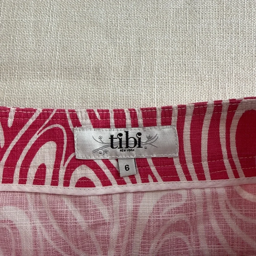 Tibi Mini Skirt 6  Pink Geometric CoRetro Mod Festival Dopamine Statement‎ Y2K